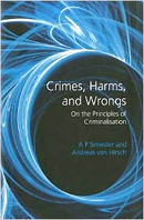 Crimes, Harms, and Wrongs: On the Principles of Criminalisation